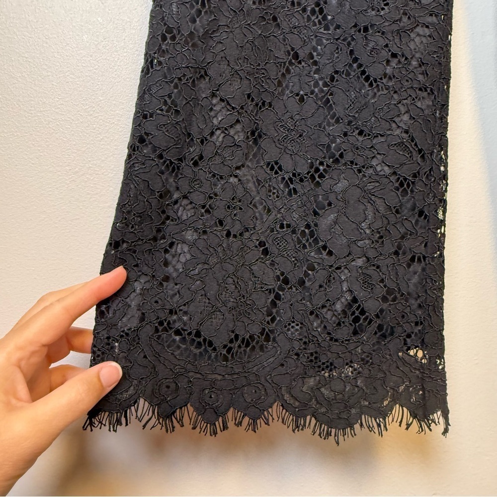J. Crew Black Lace High Rise Pull On Peyton Cropped Length Pants Size 6P NWT - Picture 4 of 9